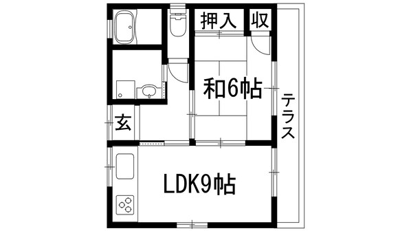 花屋敷1丁目平屋戸建の物件間取画像